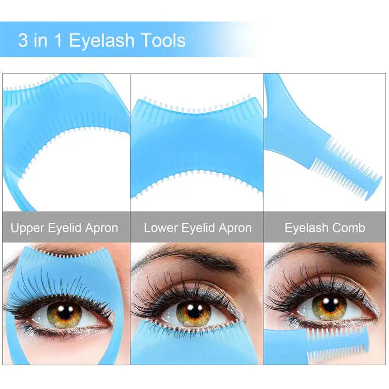 1/2/3Pcs 3 in 1 Eyelashes Tools Mascara Shield Applicator Guard Card Eyelash Guide for Beauty Cosmetic Makeup Tool
